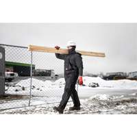 Salopette GridIron de longueur standard avec fermeture &agrave; glissi&egrave;re jusqu'&agrave; la cuisse, Hommes, Grand, Noir Canadian Safety Group Inc.