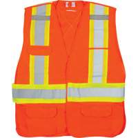 CSA-Compliant High-Visibility Surveyor Vest, High Visibility Orange, Medium, Polyester Canadian Safety Group Inc.