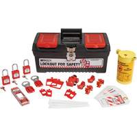 Electrical Lockout Tagout Kit with Nylon Safety Lockout Padlocks in Toolbox, Electrical Kit, 33 Components Canadian Safety Group Inc.