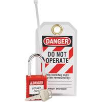 Nylon Safety Lockout Padlock & Tag Kit, 3 Components Canadian Safety Group Inc.