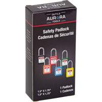 Verrou de s&eacute;curit&eacute;, Noir, Cl&eacute;s diff&eacute;rentes, Thermoplastique, Largeur de 1-1/2" Canadian Safety Group Inc.