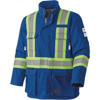 5523 Manteau de s&eacute;curit&eacute; ignifuge, Petit, Bleu royal, 58 cal/cm² Canadian Safety Group Inc.