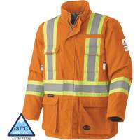 5533 Manteau de s&eacute;curit&eacute; ignifuge, Petit, Orange haute visibilit&eacute;, 58 cal/cm² Canadian Safety Group Inc.