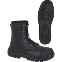 1027 Bottes de travail 8" noires, Cuir, Embout Acier, Taille 10 Canadian Safety Group Inc.