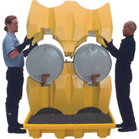 Syst&egrave;me de confinement Ultra-Drum sans drain pour 4 barils, 53" lo x 53" la x 77,8" ha, 3000 gal. US Capacit&eacute; Canadian Safety Group Inc.