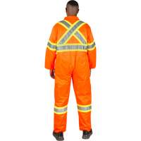 Unlined Safety Coveralls, Small, High Visibility Orange Canadian Safety Group Inc.