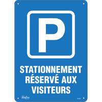 "Stationnement r&eacute;serv&eacute; aux visiteurs" Sign, 10" x 14", Plastic, French with Pictogram Canadian Safety Group Inc.