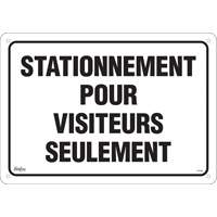 "Stationnement pour visiteurs" Sign, 14" x 20", Aluminum, French Canadian Safety Group Inc.