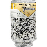 Recharge de bouchons d'oreilles Zebra pour distributeurs de bouchons d'oreilles EcoStation, Vrac - Contenant Canadian Safety Group Inc.