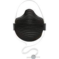 Masques jetables AirWave s&eacute;rie M noirs avec SmartStrap et embout nasal, N95, Certifi&eacute; NIOSH, Moyen/grand Canadian Safety Group Inc.