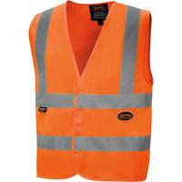 6885 Veste de s&eacute;curit&eacute; haute visibilit&eacute; en tricot chaîne, Orange haute visibilit&eacute;, Petit, Polyester Canadian Safety Group Inc.