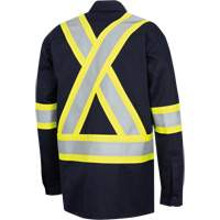 7742SF Chemise de s&eacute;curit&eacute; haute visibilit&eacute; r&eacute;sistant aux arcs &eacute;lectriques 88/12 FR-Tech, Petit, Bleu marin Canadian Safety Group Inc.
