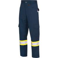7764 FR-Tech&reg; High Visibility 88/12 FR/Arc Rated Safety Cargo Pants, 30, x 32, Navy Blue Canadian Safety Group Inc.