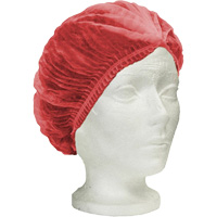 Bonnet bouffant pliss&eacute; RONCO Care, Polypropyl&egrave;ne, 24", Rouge Canadian Safety Group Inc.