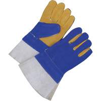 Gants pour soudeur doubl&eacute;s avec poignet de 5", Cuir de vache refendu, Taille 2T-Grand Canadian Safety Group Inc.