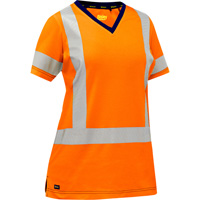 Chemise &agrave; manches courtes et X au dos Bisley pour femmes, Poly-coton, Petit, Orange haute visibilit&eacute; Canadian Safety Group Inc.