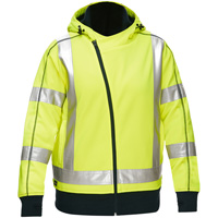 Bisley&reg; X-Back Women's Contoured Full Zip Hooded Sweatshirt with Sherpa Lining, Small, High Visibility Lime-Yellow Canadian Safety Group Inc.
