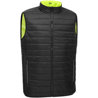 Veste bouffante r&eacute;versible avec X au dos Bisley, Jaune lime haute visibilit&eacute;, Petit, Polyester Canadian Safety Group Inc.