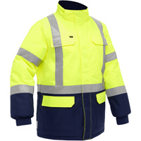 Bisley&reg; X-Back Extreme Cold Jacket with Navy Bottom, Polyester, High Visibility Lime-Yellow, Medium Canadian Safety Group Inc.