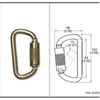 CP-03015-2 Mousqueton zingu&eacute; avec ouverte de portique de 3/4", Acier Canadian Safety Group Inc.