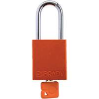 Cadenas de verrouillage de s&eacute;curit&eacute; Velocity Plus, Orange, Cl&eacute;s identiques, Aluminium, Largeur de 1-1/2" Canadian Safety Group Inc.