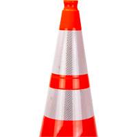 Premium Traffic Cone, 28", Orange, 4" & 6" Reflective Collar(s) Canadian Safety Group Inc.