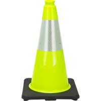 Premium Traffic Cone, 18", Lime Green, 6" Reflective Collar(s) Canadian Safety Group Inc.