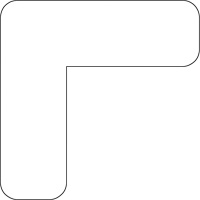 Formes pour le marquage des planchers, L, 7" lo x 3,5" la, Blanc, Vinyle Canadian Safety Group Inc.