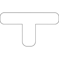 Formes pour le marquage des planchers, T, 9,5" lo x 6,5" la, Blanc, Vinyle Canadian Safety Group Inc.