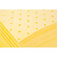 Feuilles absorbantes li&eacute;es, Mati&egrave;res dangereuses, 15" x 19", 12 gal. d'absorption Canadian Safety Group Inc.