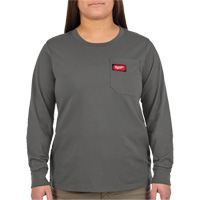 GRIDIRON Long Sleeve Pocket T-Shirt, Women's, X-Small, Grey Canadian Safety Group Inc.
