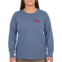 GRIDIRON Long Sleeve Pocket T-Shirt, Women's, X-Small, Blue Canadian Safety Group Inc.