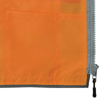 Veste de s&eacute;curit&eacute; pour arpenteur Pioneer avec fermeture &agrave; glissi&egrave;re et dos en maille, Orange haute visibilit&eacute;, Petit, Polyester Canadian Safety Group Inc.