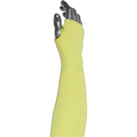 Manchette r&eacute;sistante &agrave; la coupe &agrave; 2 plis Kut Gard avec ouverture pour le pouce , Aramide/ATA, 10", ASTM ANSI niveau A6, Jaune Canadian Safety Group Inc.