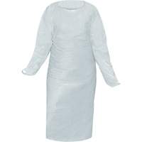 Blouse CoverMe avec passe-pouces, Taille unique, Blanc, Poly&eacute;thyl&egrave;ne Canadian Safety Group Inc.