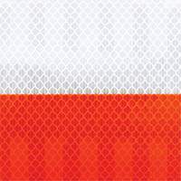 Pellicule souple pour chantiers routiers &agrave; haute intensit&eacute; 382VHIP, 5" la x 150' lo, Orange et blanc Canadian Safety Group Inc.