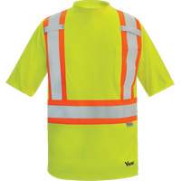 Viking&reg; Safety Bamboo Lined T-shirt, Polyester, Small, High Visibility Lime-Yellow Canadian Safety Group Inc.