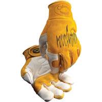 Gants de soudeur TIG/MIG de premi&egrave;re qualit&eacute; Caiman avec fermeture &agrave; boucles & crochets, Cuir de vache refendu, Taille Moyen Canadian Safety Group Inc.