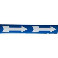 Marqueurs de tuyau avec fl&egrave;ches, Autocollant, 4" h x 12" la, Blanc/bleu Canadian Safety Group Inc.