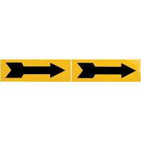 Marqueur de tuyau  Arrow, Autocollant, 2-1/4" h x 7" la, Noir sur jaune Canadian Safety Group Inc.
