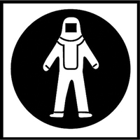 &eacute;tiquettes avec pictogramme Right to Know - Combinaison pleine protection, Vinyle, Feuille, 5/8" lo x 3/4" la Canadian Safety Group Inc.