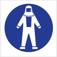 &eacute;tiquettes avec pictogramme Right to Know - Combinaison pleine protection, Vinyle, Feuille, 1-1/4" lo x 1-1/2" la Canadian Safety Group Inc.