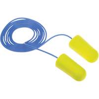 Bouchons d'oreilles n&eacute;on jaune E-A-Rsoft, Vrac - Sac en poly, Avec cordon Canadian Safety Group Inc.
