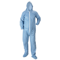 Combinaison &agrave; capuchon ignifuge Pyrolon Plus 2 avec bottes, Petit, Bleu, Tissu ignifug&eacute; Canadian Safety Group Inc.