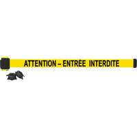 Barri&egrave;re &agrave; fixation murale, Plastique, Fixation magn&eacute;tique, 7', Ruban Noir et jaune Canadian Safety Group Inc.