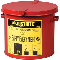 Contenants pour d&eacute;chets huileux, Homologu&eacute; FM/List&eacute; UL, 2 gal. US, Rouge Canadian Safety Group Inc.