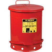 Oily Waste Cans, FM Approved/UL Listed, 14 US gal., Red Canadian Safety Group Inc.