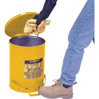 Contenants pour d&eacute;chets huileux, Homologu&eacute; FM/List&eacute; UL, 14 gal. US, Jaune Canadian Safety Group Inc.