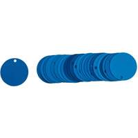 &eacute;tiquettes rondes vierges pour vannes, Aluminium, 2" dia. Canadian Safety Group Inc.