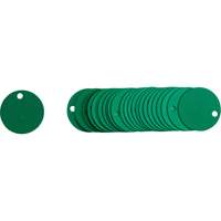 &eacute;tiquettes rondes vierges pour vannes, Aluminium, 2" dia. Canadian Safety Group Inc.